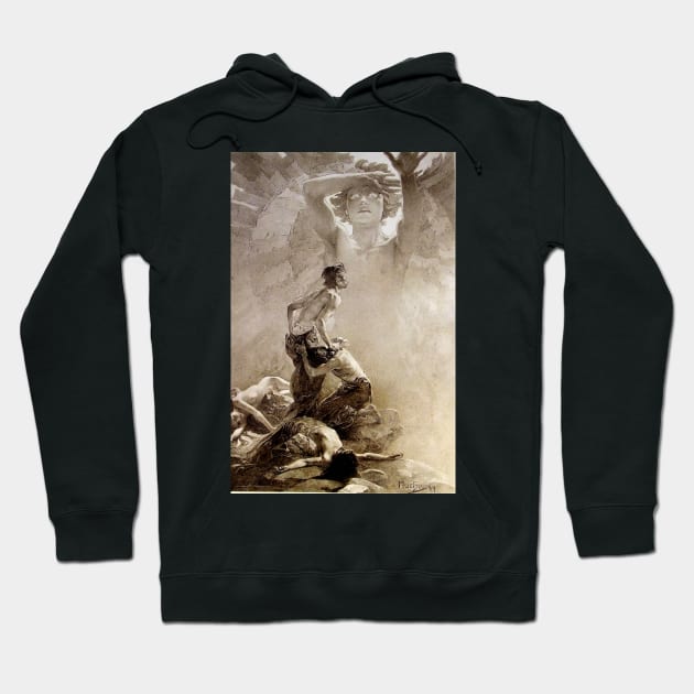 Alphonse Mucha - La Pater #2 - Art Nouveau Hoodie by AltrusianGrace